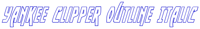 Yankee Clipper Outline Italic الخط